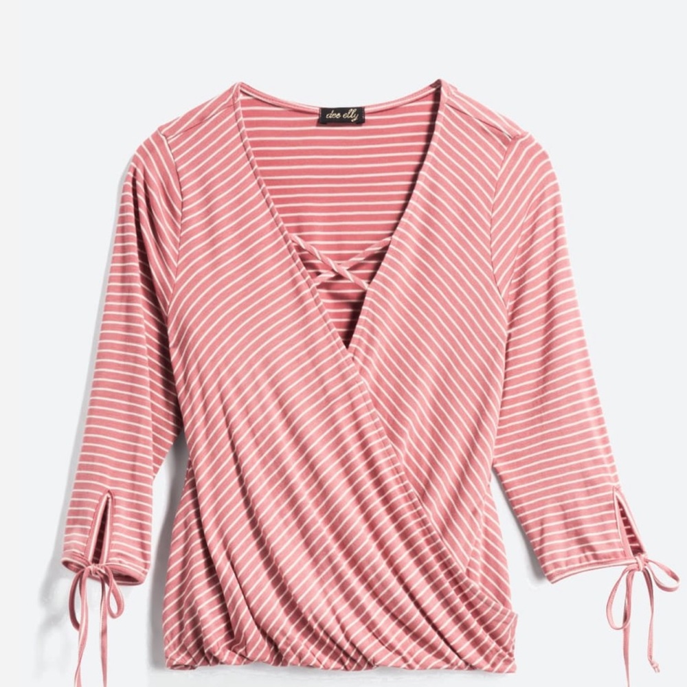 Crossfront knit top